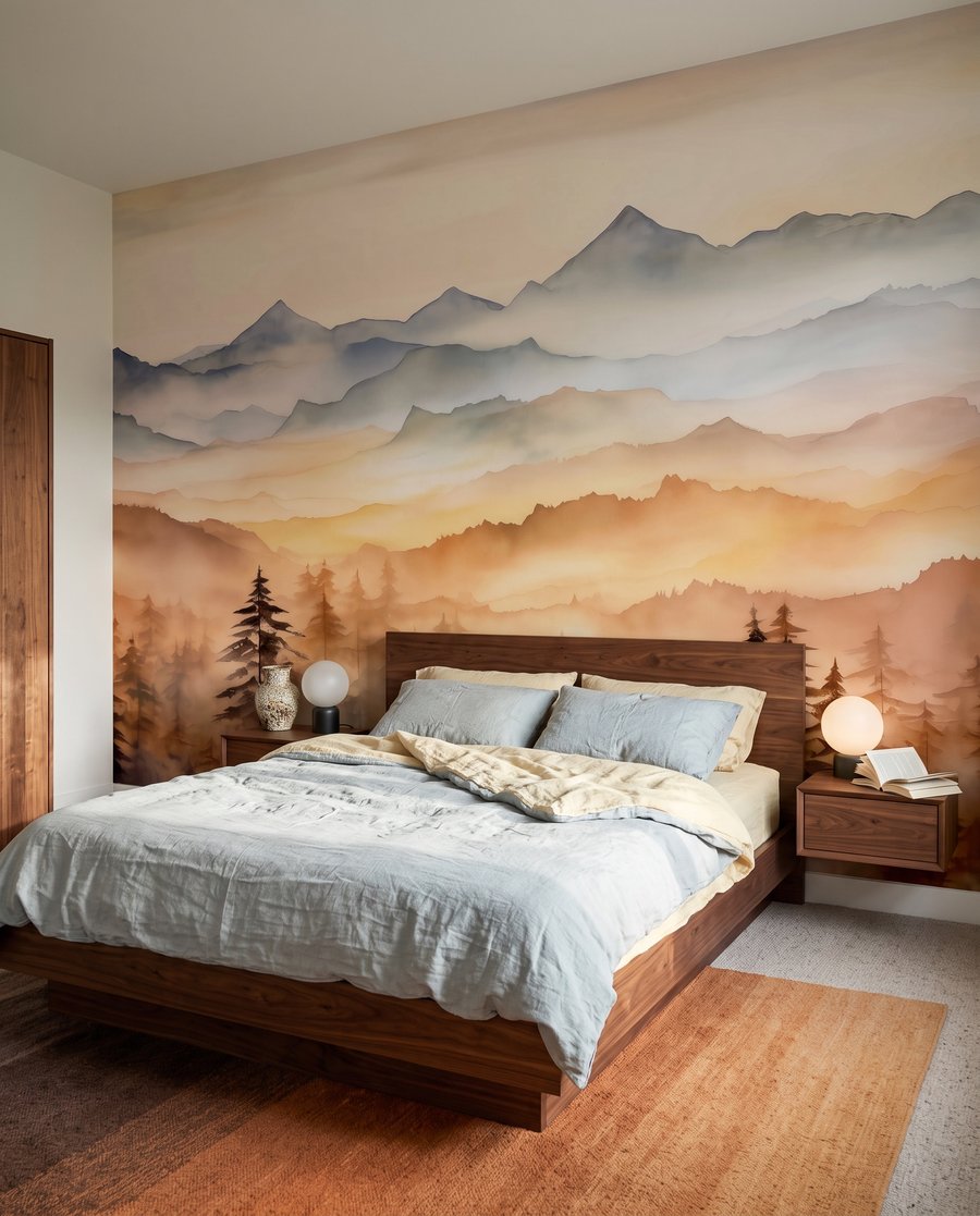Matin doré en forêt dans un intérieur