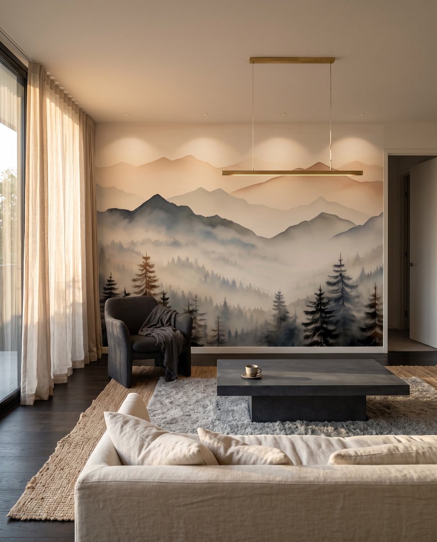 Pins et cimes saumon — intérieur 4