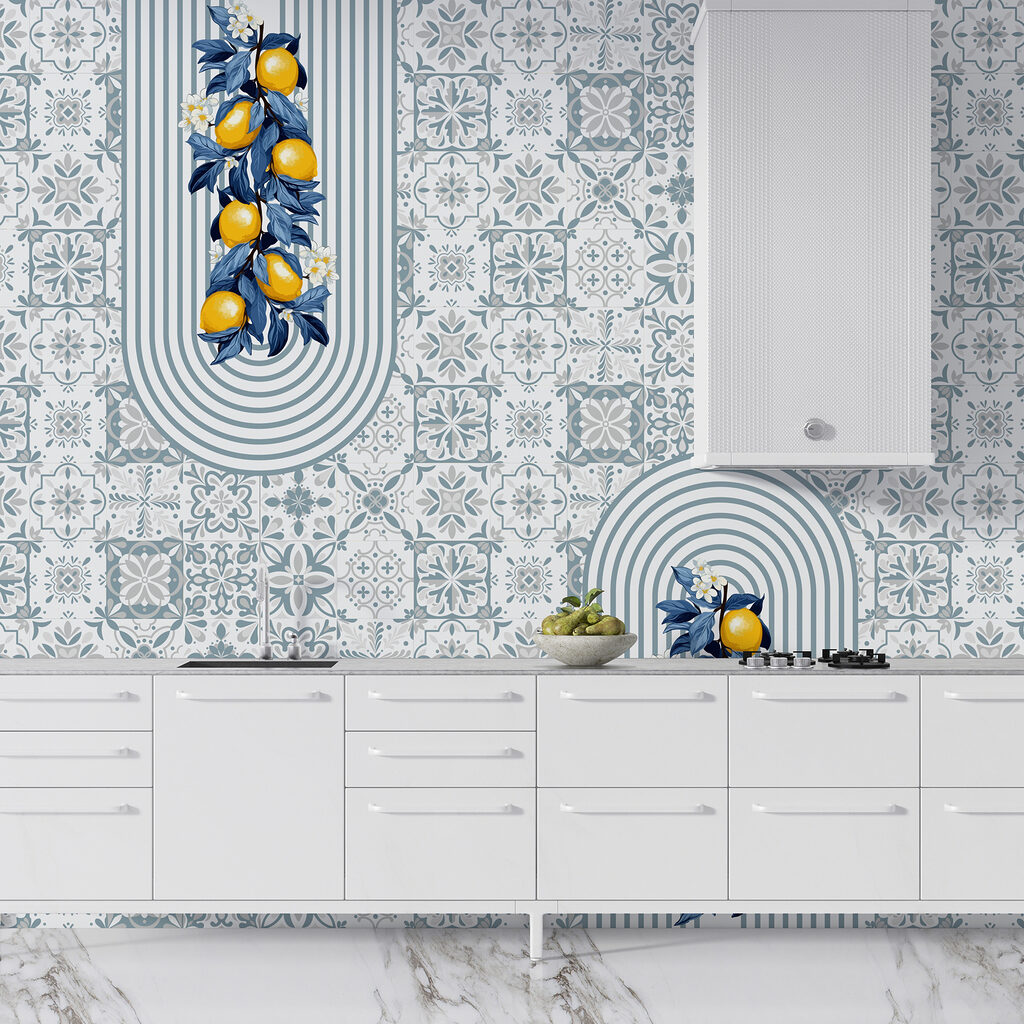 Citrons et carreaux bleus — intérieur 3