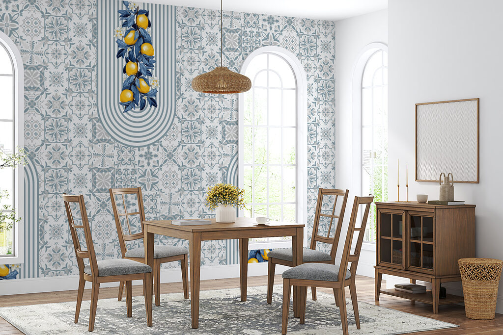 Citrons et carreaux bleus — intérieur 4