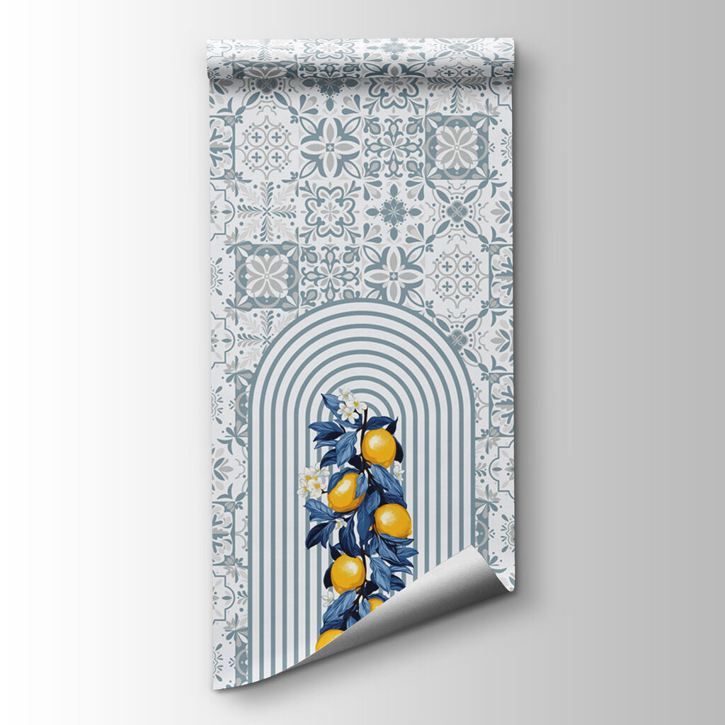 Citrons et carreaux bleus — vue du produit