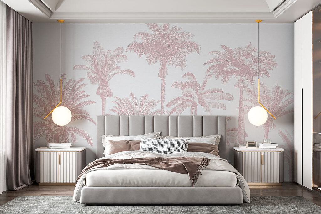 Palmiers au trait fin — intérieur 1