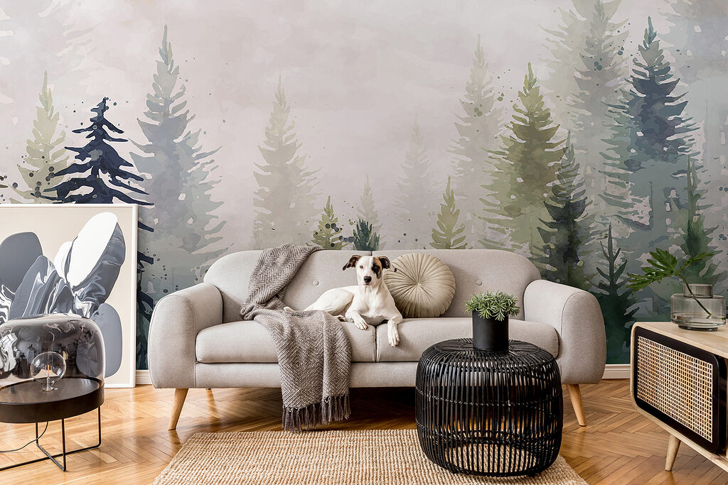 Brume sur les pins — intérieur 3