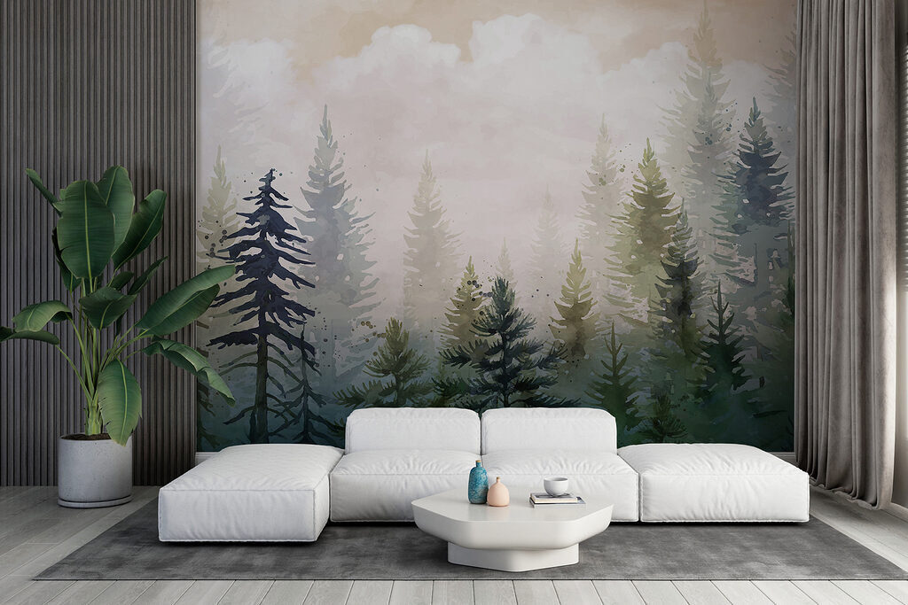 Brume sur les pins — intérieur 4
