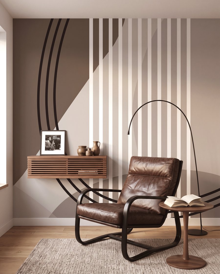 Lignes et formes superposées — intérieur 3