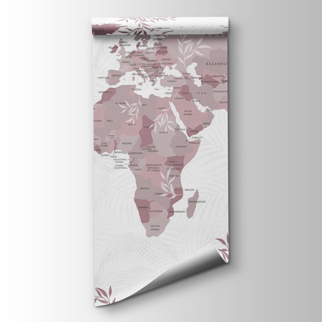 Mappemonde bordée de rameaux — vue du produit