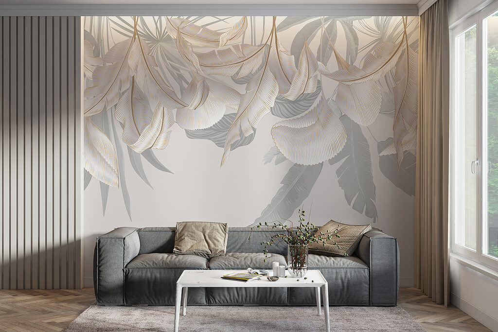 Fleurs et feuilles suspendues — intérieur 4