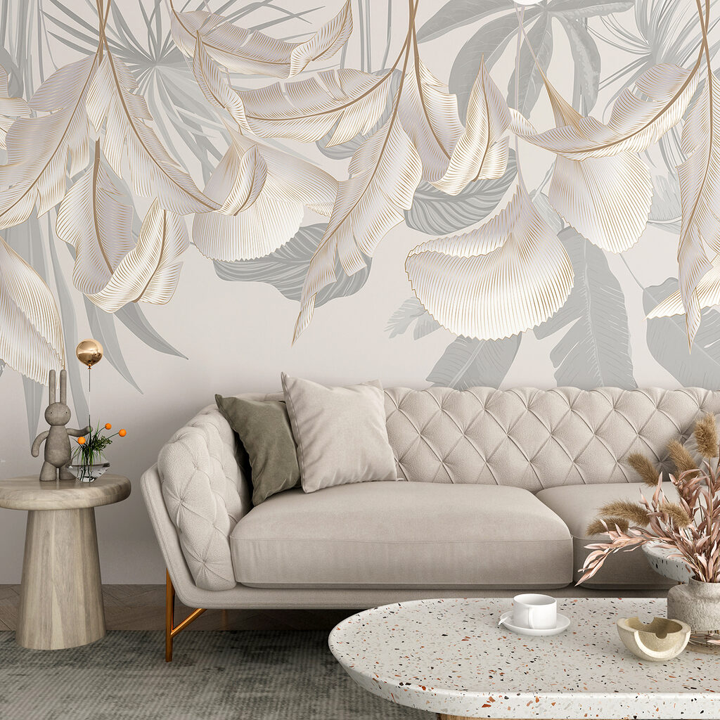 Fleurs et feuilles suspendues — intérieur 6