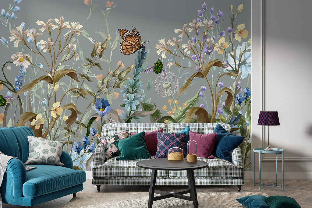 Champ fleuri aux papillons — intérieur 2