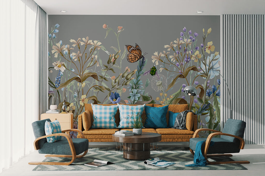 Champ fleuri aux papillons — intérieur 3