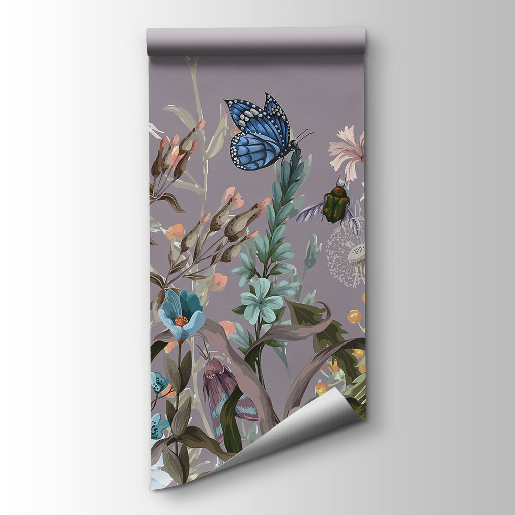 Champ fleuri aux papillons — vue du produit