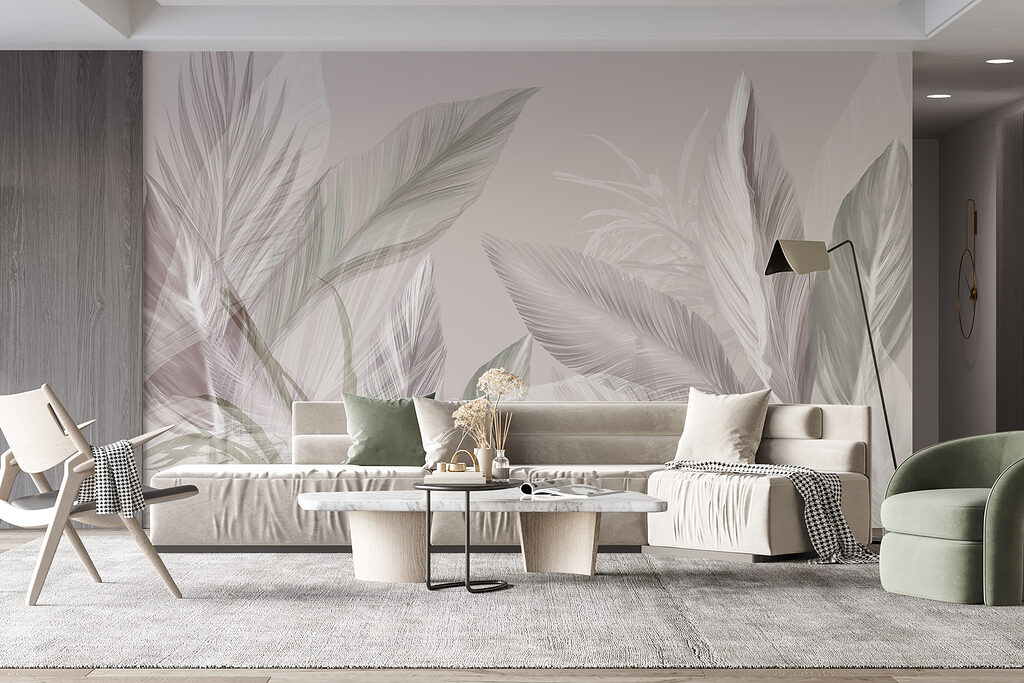 Feuilles tropicales à contre-jour — intérieur 6