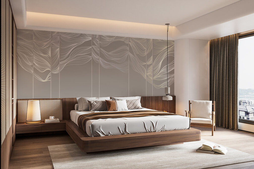 Lignes fluides et feuilles — intérieur 3