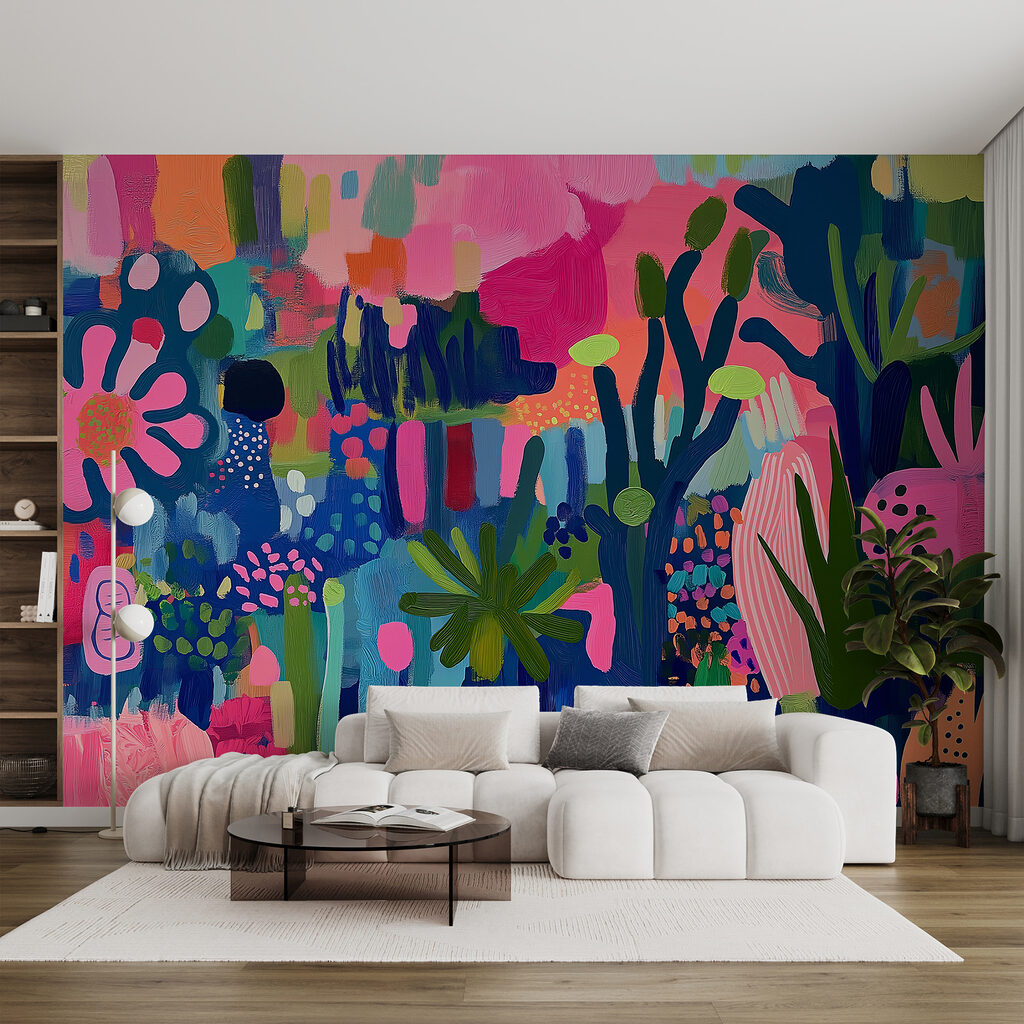 Fleurs aux couleurs vives dans un intérieur