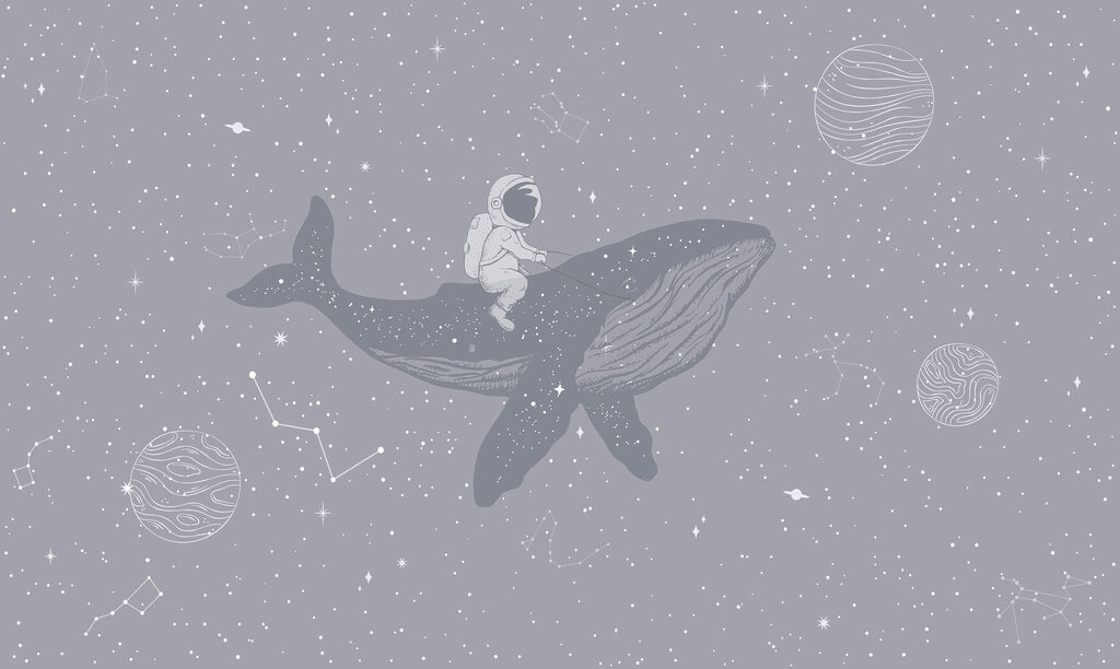 À dos de baleine — motif complet