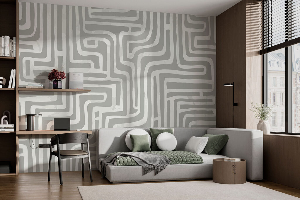 Labyrinthe de lignes dans un intérieur
