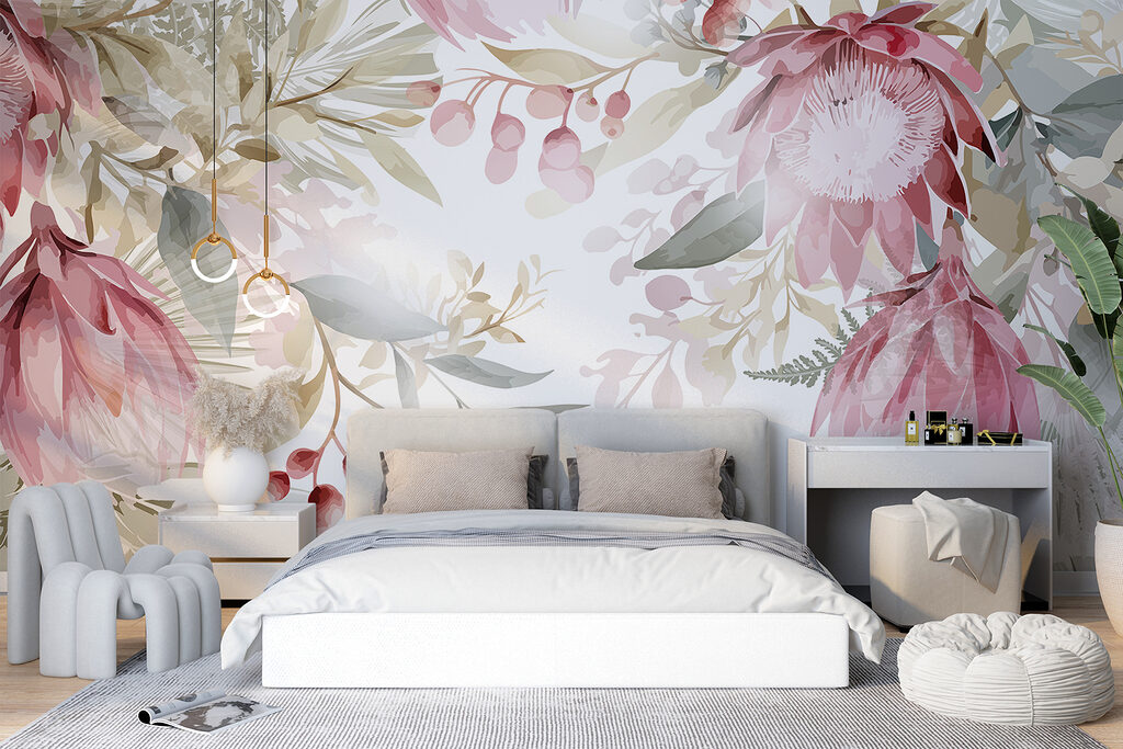 Cadre fleuri pastel — intérieur 1
