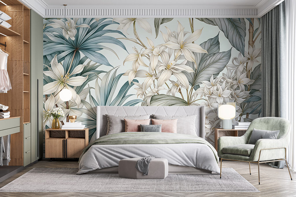 Jardin fleuri en lignes — intérieur 1
