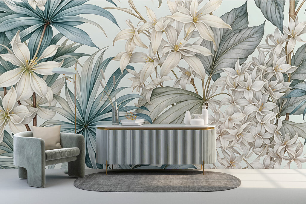 Jardin fleuri en lignes — intérieur 3