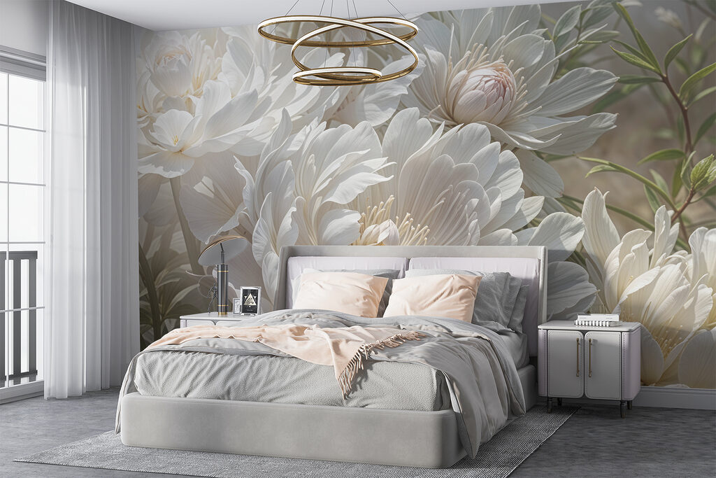 Fleurs blanches élégantes — intérieur 2