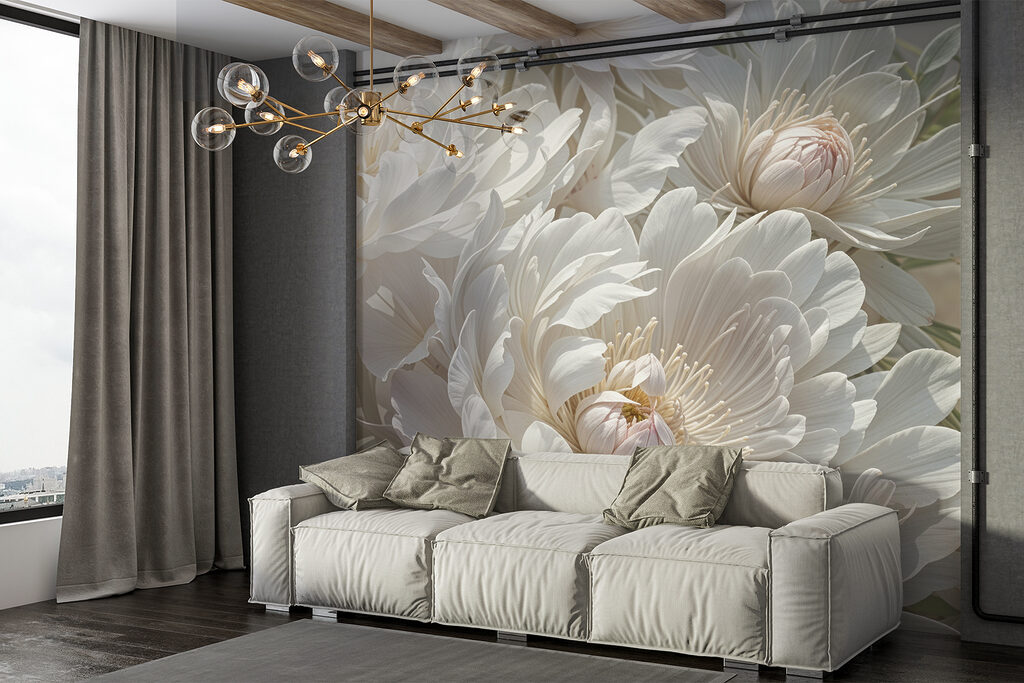 Fleurs blanches élégantes — intérieur 3