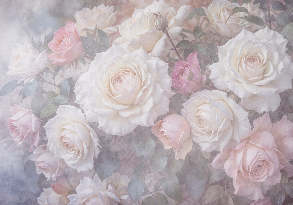 Bouquet de roses — motif complet