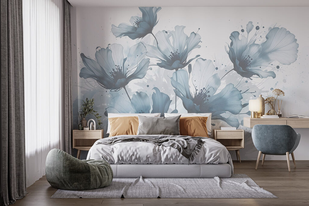Fleurs aux projections colorées — intérieur 1