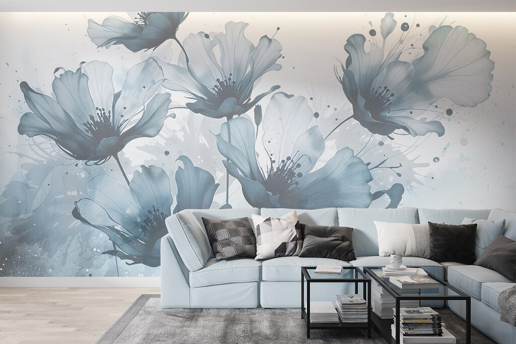 Fleurs aux projections colorées — intérieur 2