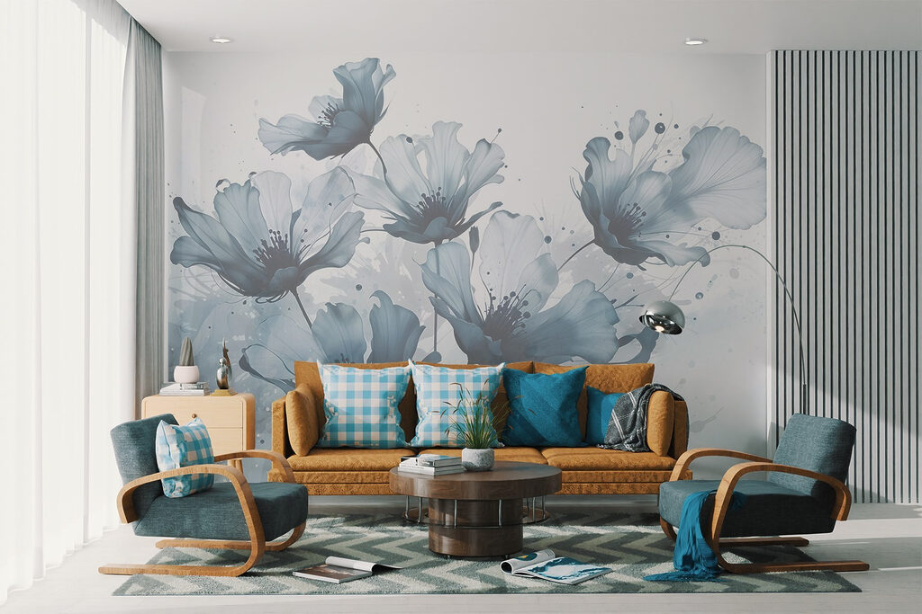 Fleurs aux projections colorées — intérieur 4
