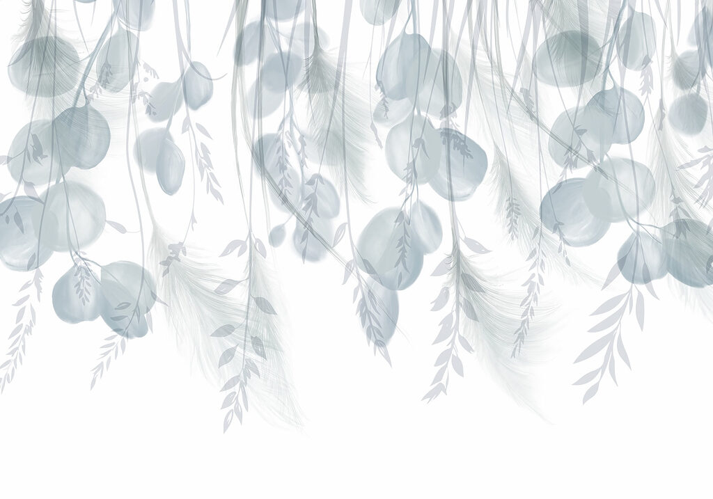Guirlandes de feuilles rondes — motif complet