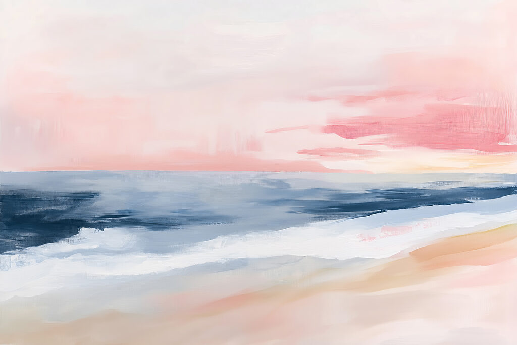 Vagues sur la plage — motif complet