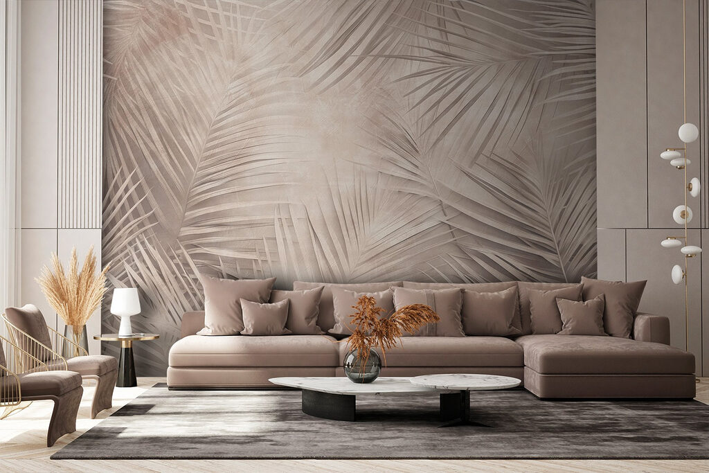 Palmes aux tons naturels — intérieur 1