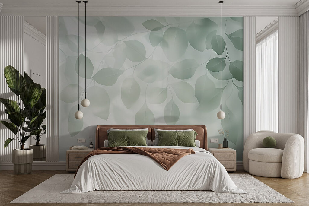 Voiles de feuilles dans un intérieur