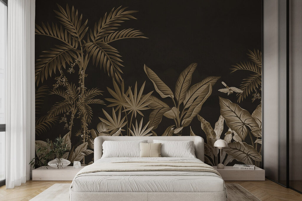Jardin de palmiers élancés — intérieur 2