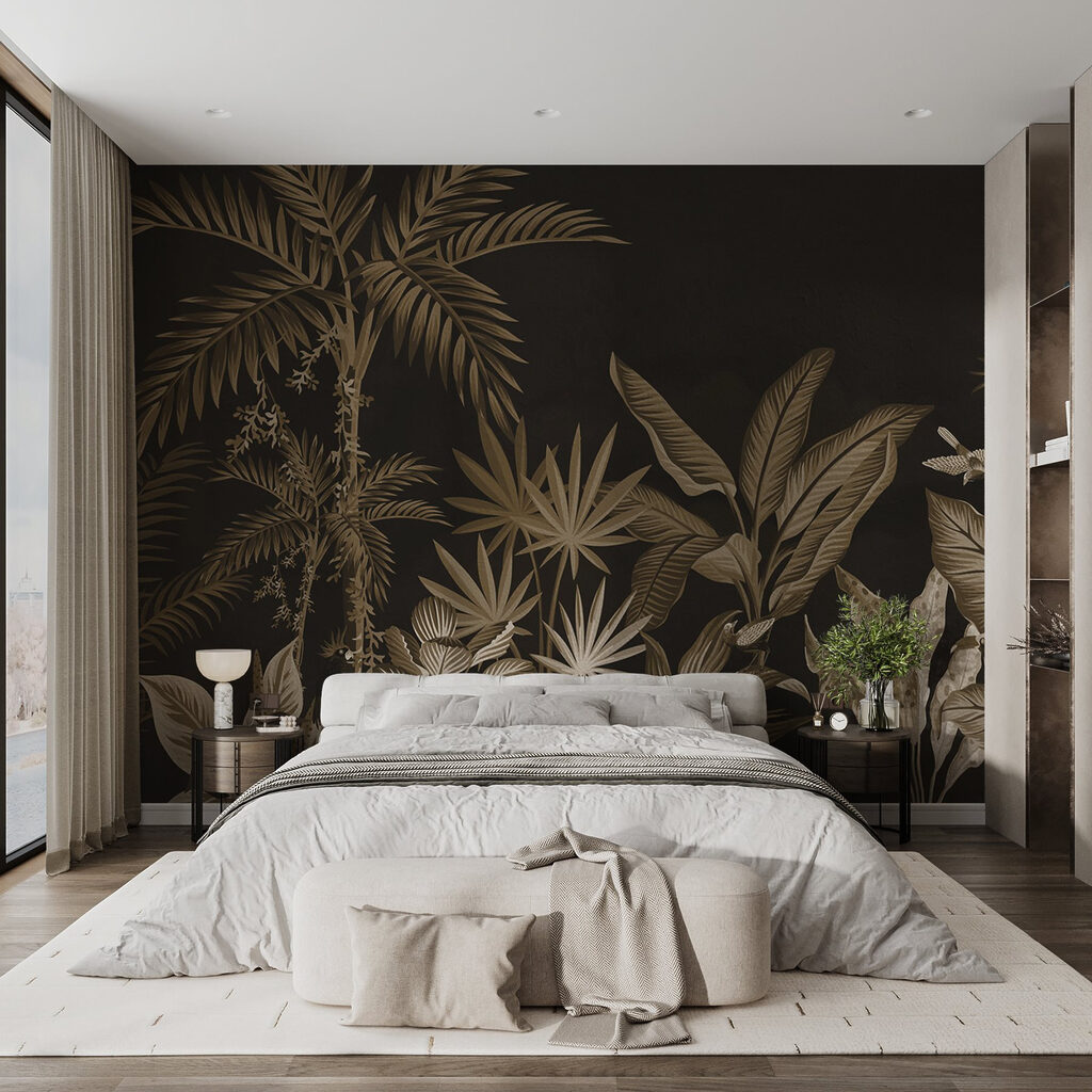 Jardin de palmiers élancés — intérieur 3