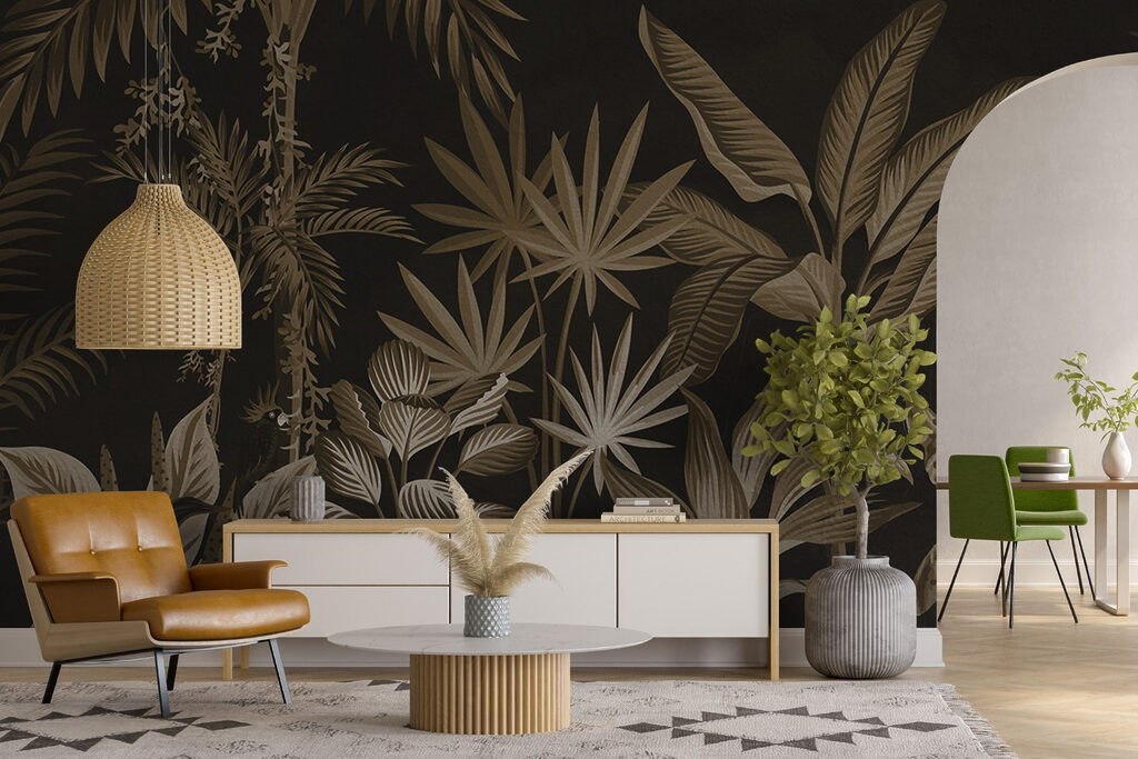 Jardin de palmiers élancés — intérieur 4