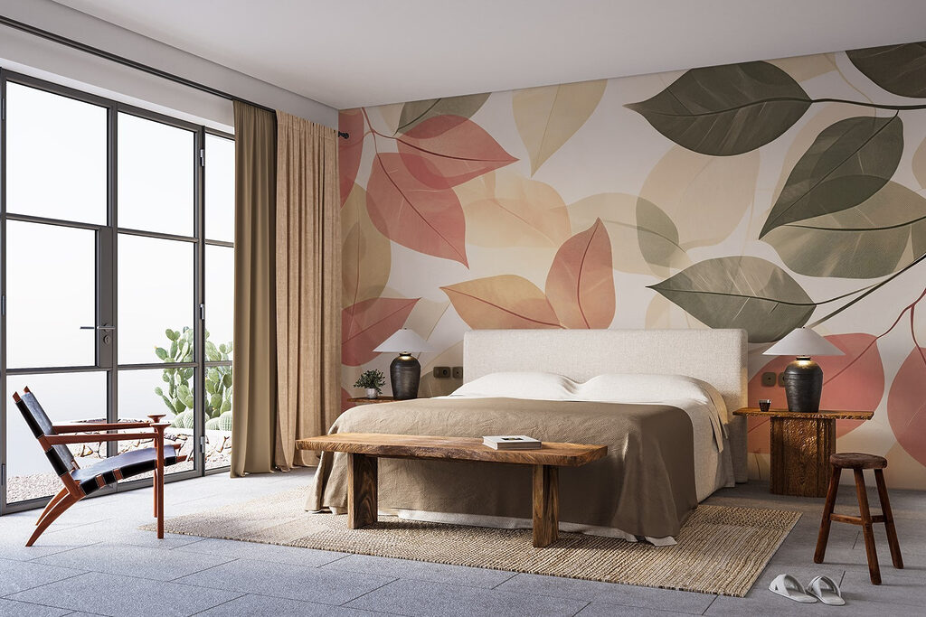 Feuilles flottantes dans un intérieur
