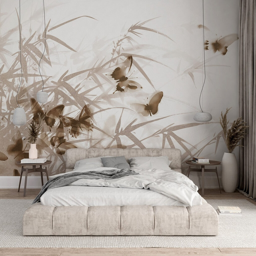 Feuilles de bambou dans un intérieur