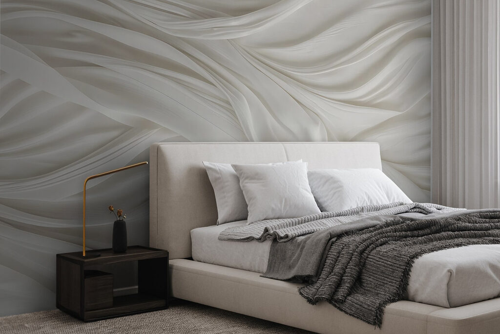 Étoffe blanche plissée — intérieur 1