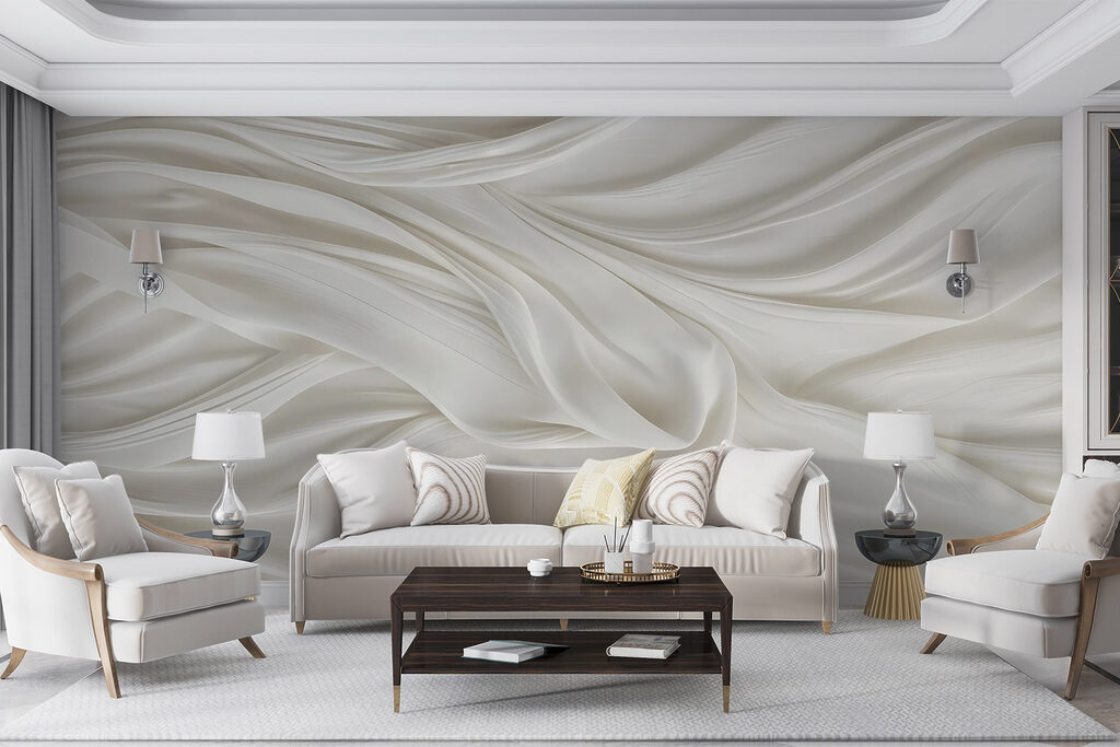 Étoffe blanche plissée — intérieur 2