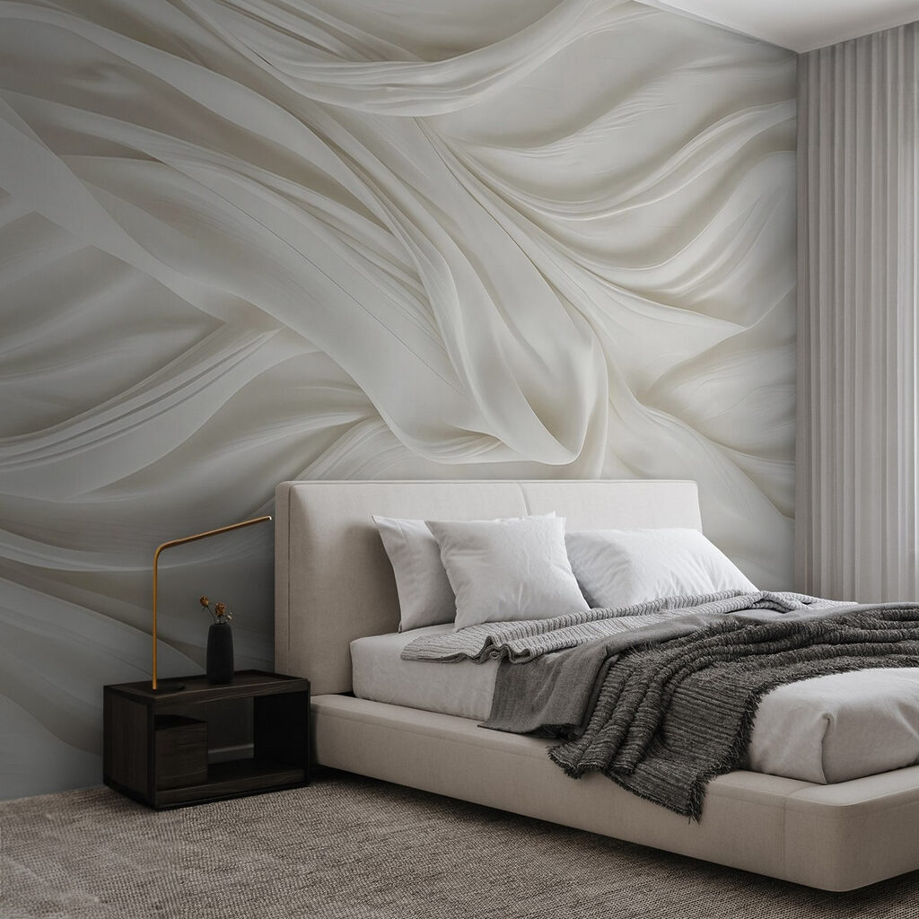 Étoffe blanche plissée — intérieur 3