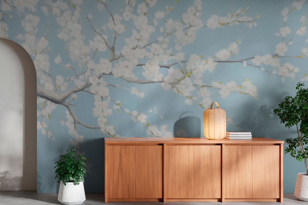 Branche fleurie arquée — intérieur 2