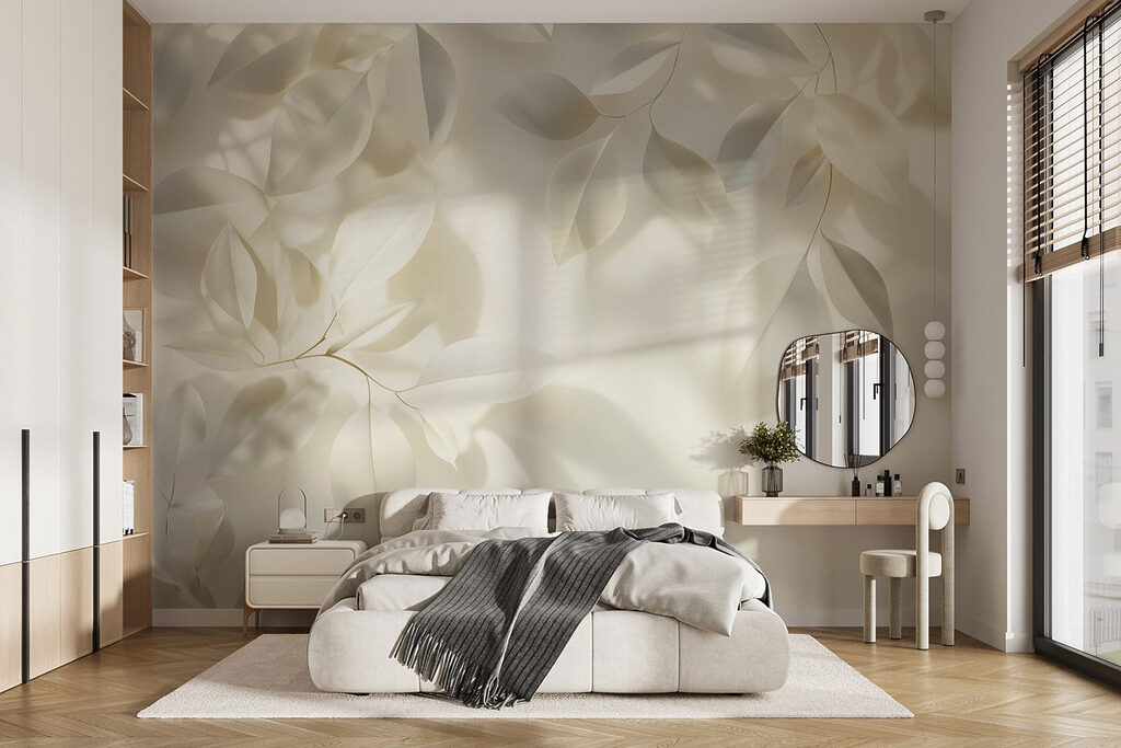 Feuilles blanches sur blanc — intérieur 1
