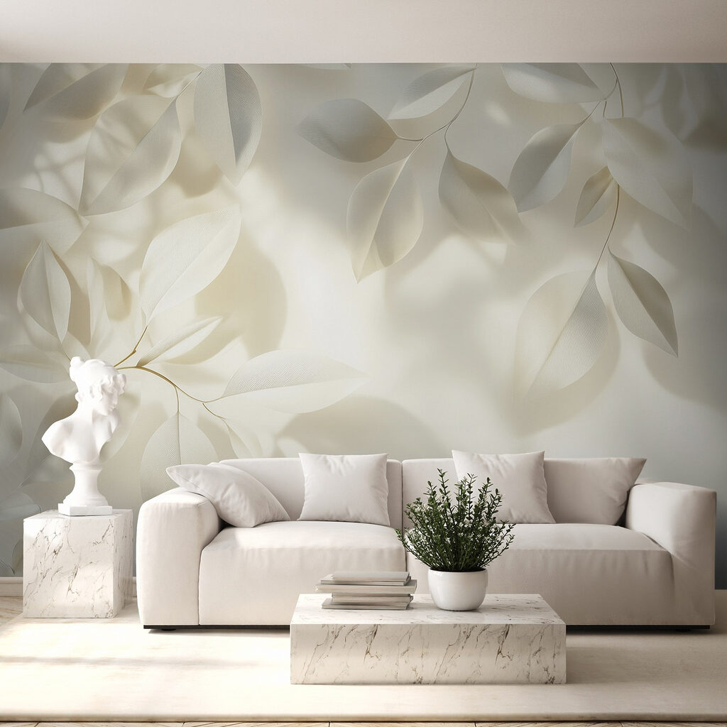 Feuilles blanches sur blanc — intérieur 5
