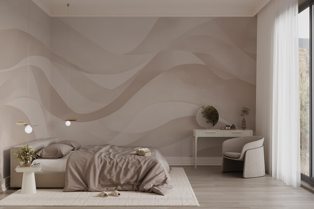 Dunes en drapé dans un intérieur