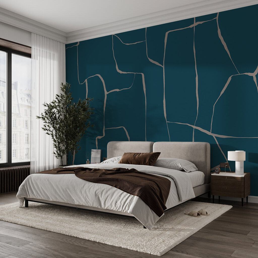 Lignes craquelées dans un intérieur