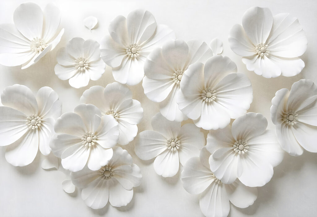 Petites fleurs blanches — motif complet