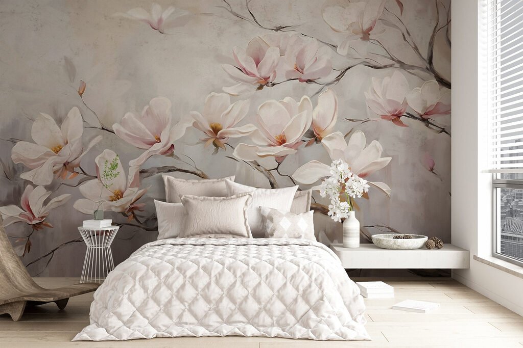 Magnolia en fleurs dans un intérieur
