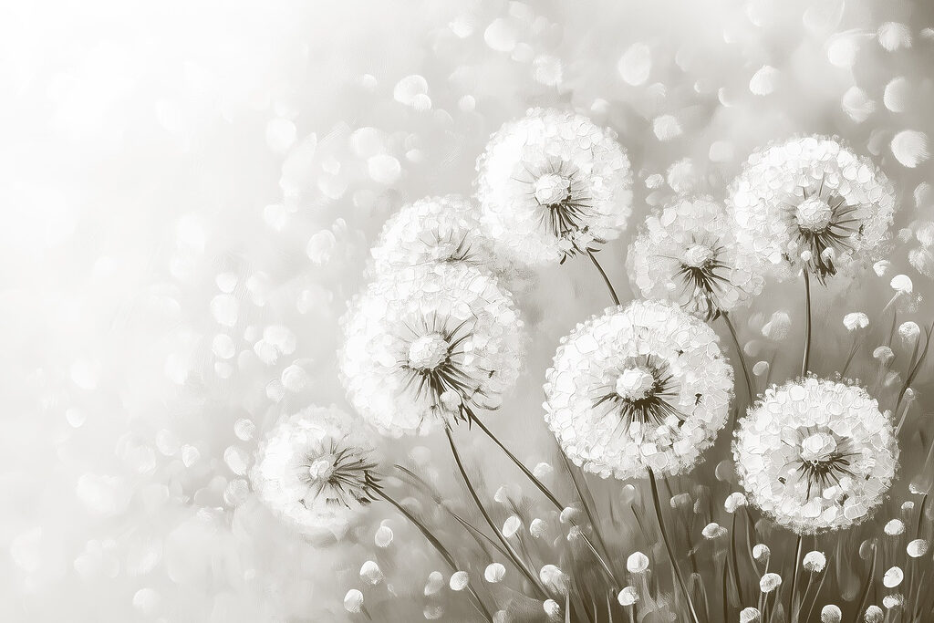 Aigrettes en gros plan — motif complet