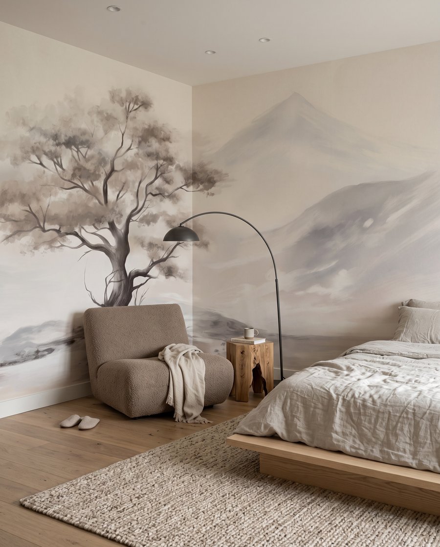 Arbre isolé dans un intérieur